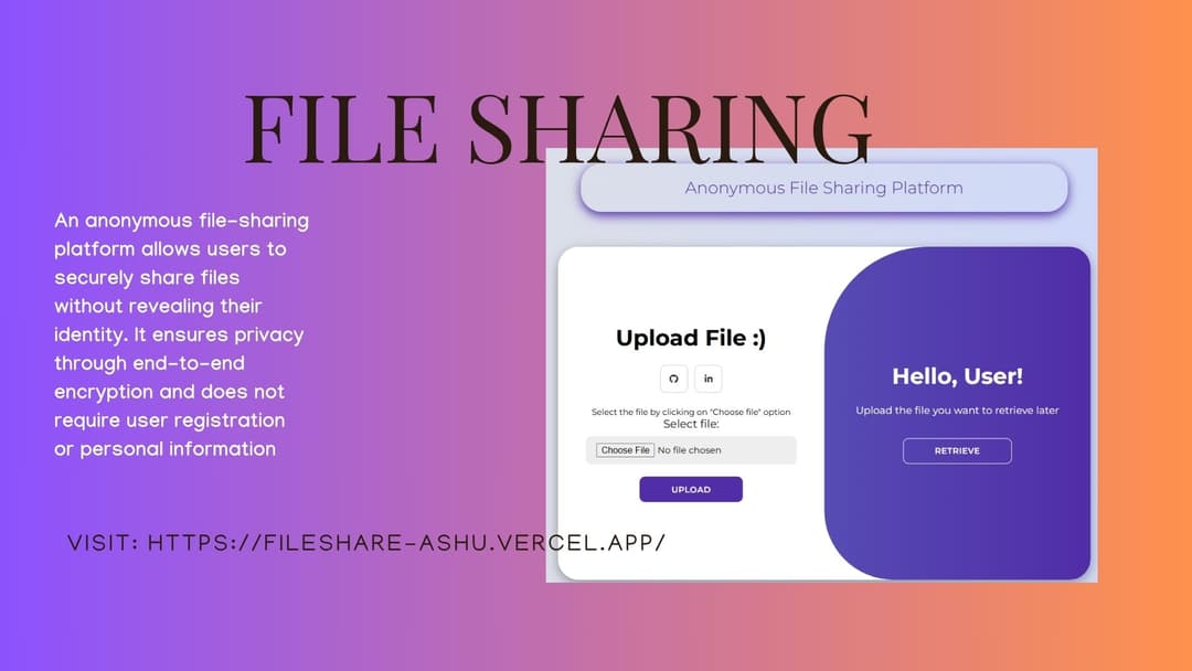 Anonymous File Sharing Platform